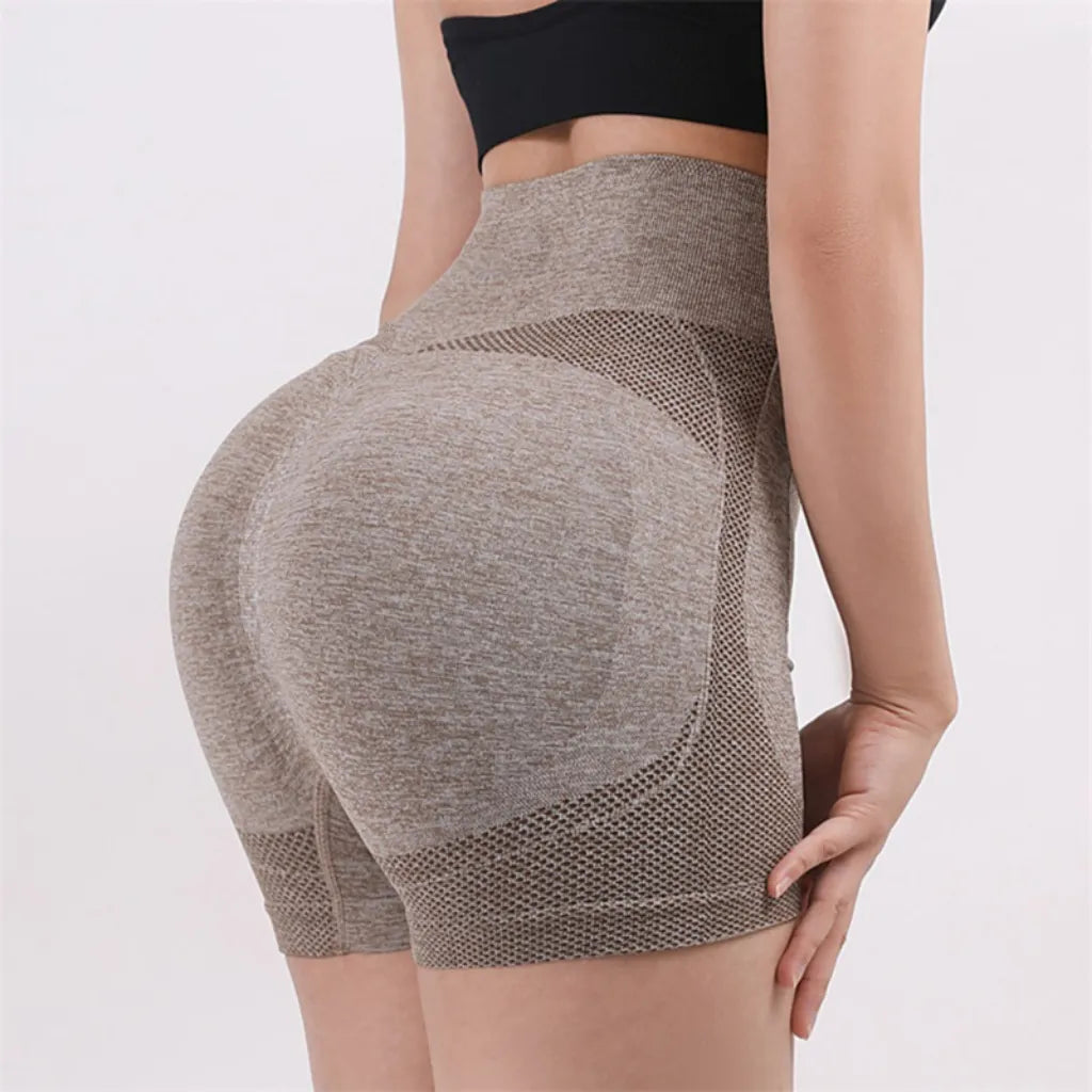 Women Yoga High Waist Workout Shorts