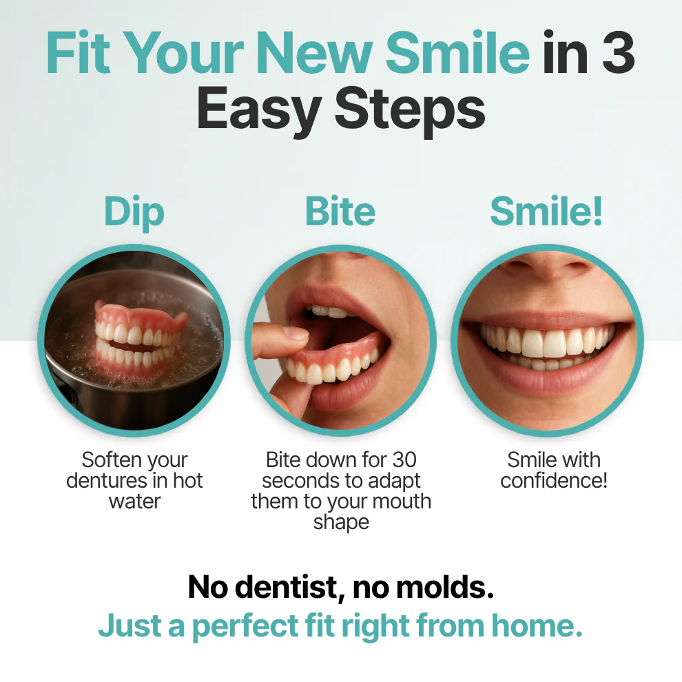 Ends Today: 70% OFF! Custom-Fit Full Functional Dentures Make you more confident