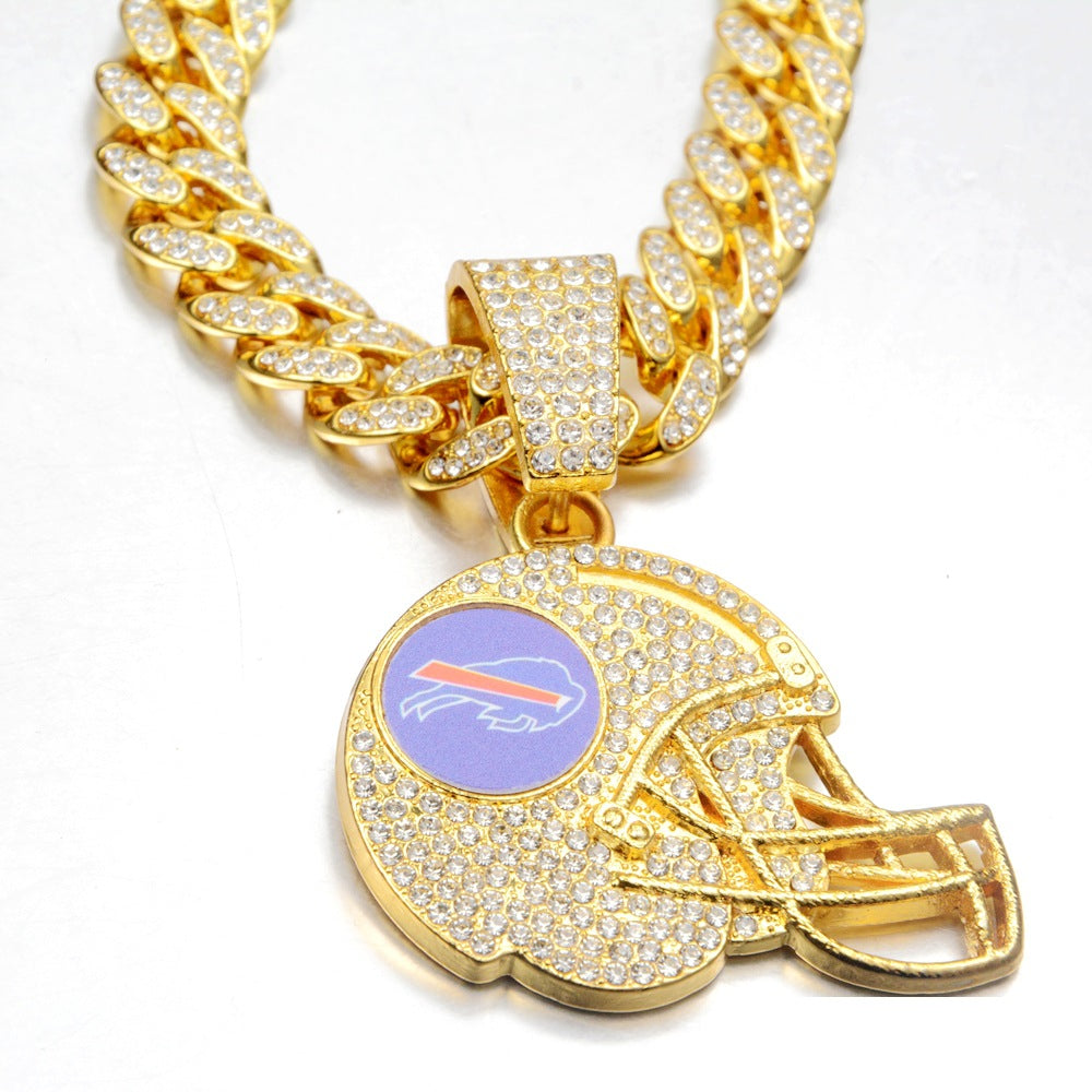🔥 LAST DAY: Up to 50% OFF – NFL Team Pride Football Helmet Pendant Chain