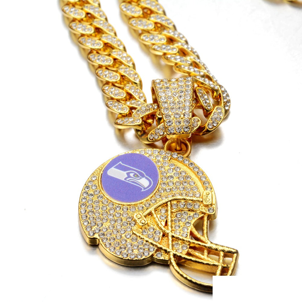 🔥 LAST DAY: Up to 50% OFF – NFL Team Pride Football Helmet Pendant Chain