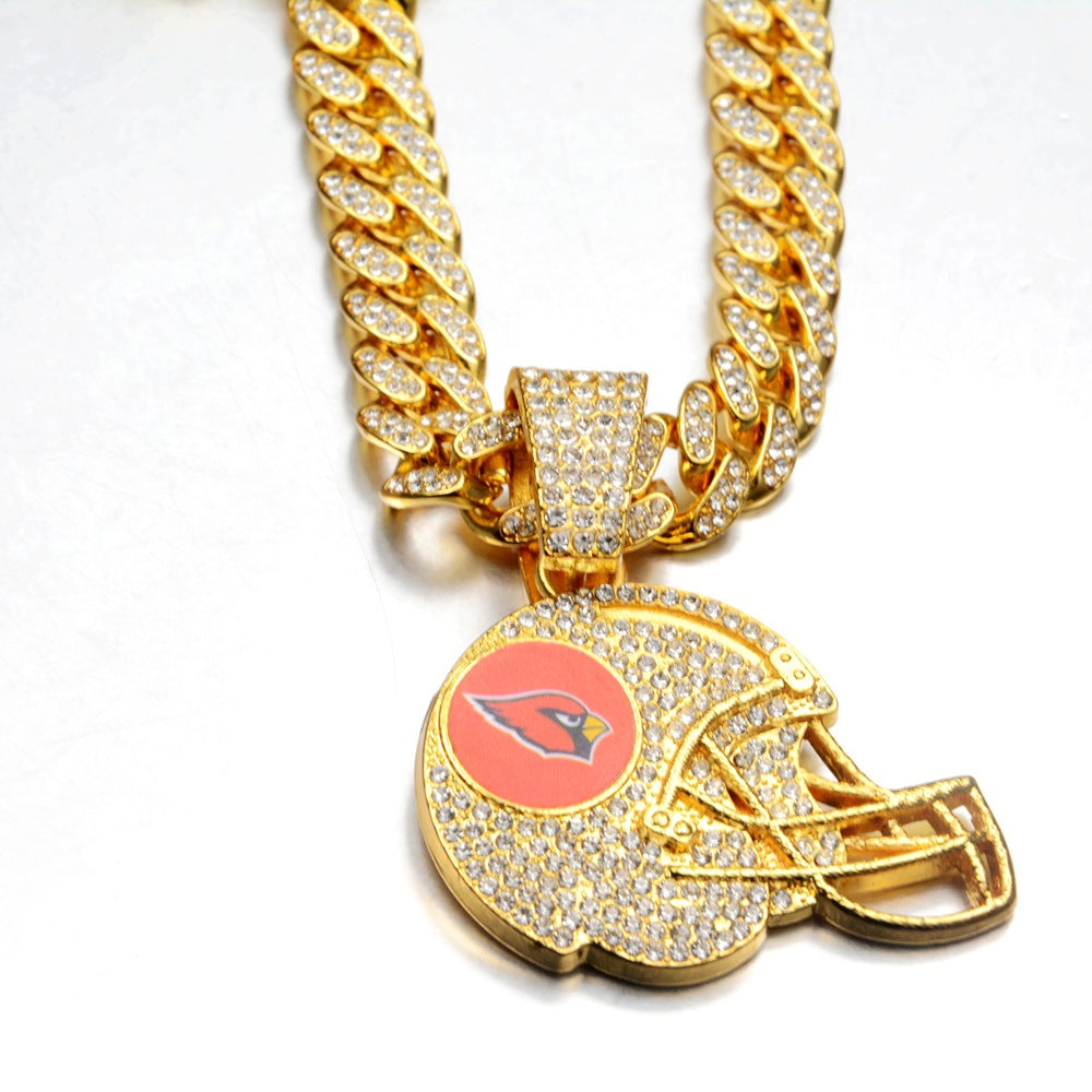 🔥 LAST DAY: Up to 50% OFF – NFL Team Pride Football Helmet Pendant Chain