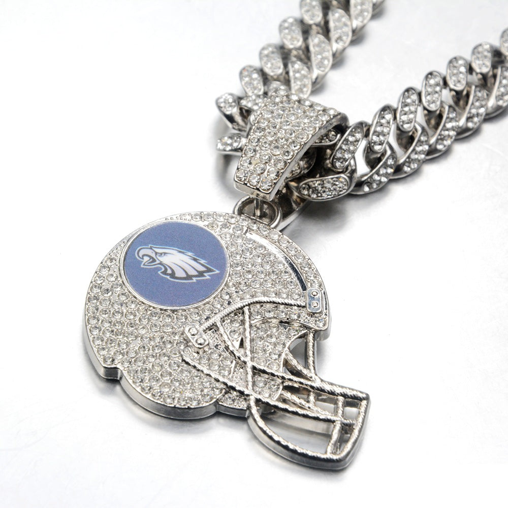 🔥 LAST DAY: Up to 50% OFF – NFL Team Pride Football Helmet Pendant Chain