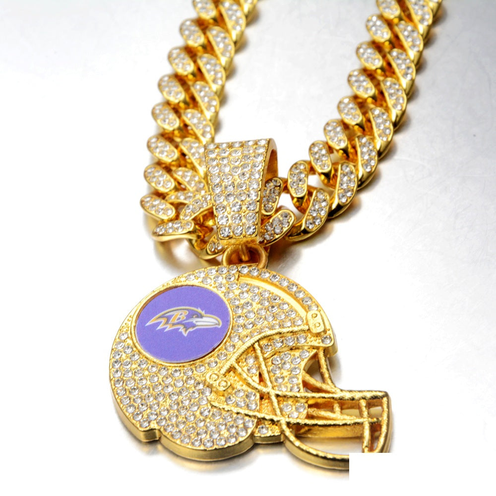🔥 LAST DAY: Up to 50% OFF – NFL Team Pride Football Helmet Pendant Chain
