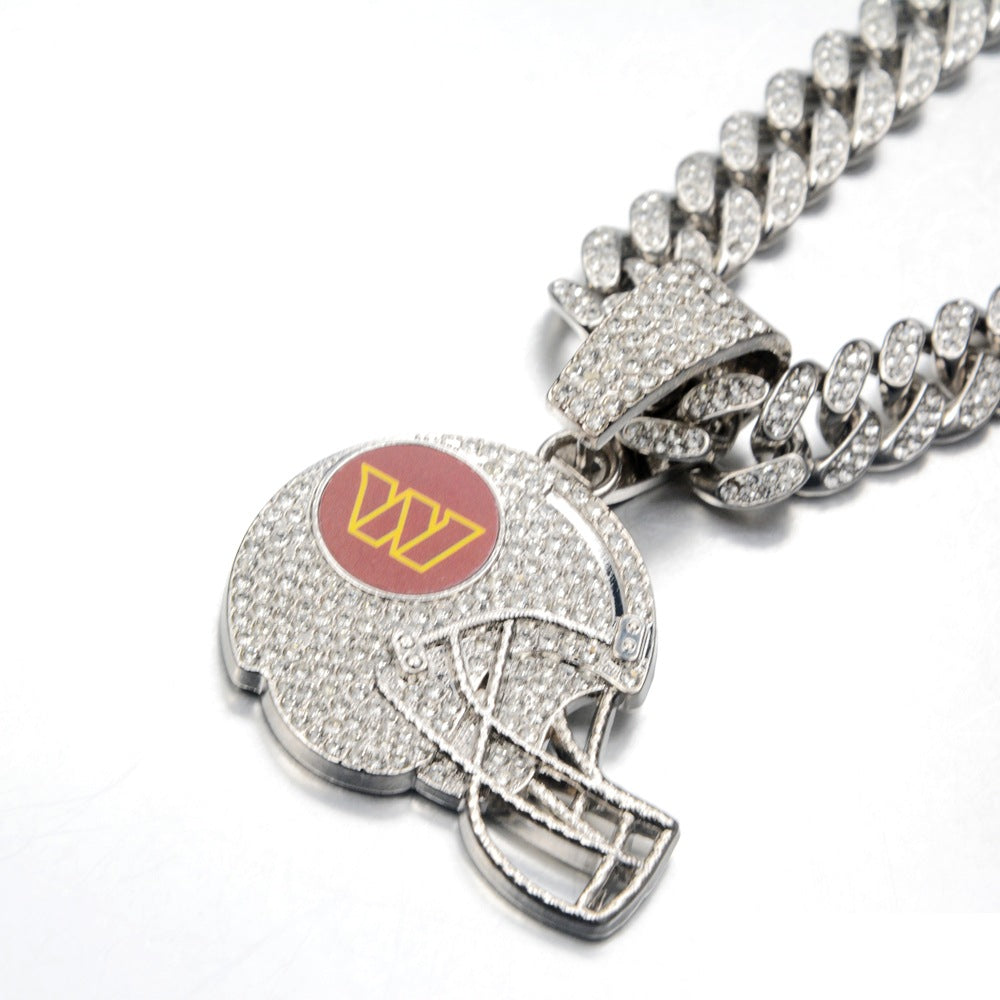 🔥 LAST DAY: Up to 50% OFF – NFL Team Pride Football Helmet Pendant Chain