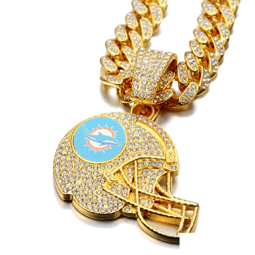 🔥 LAST DAY: Up to 50% OFF – NFL Team Pride Football Helmet Pendant Chain
