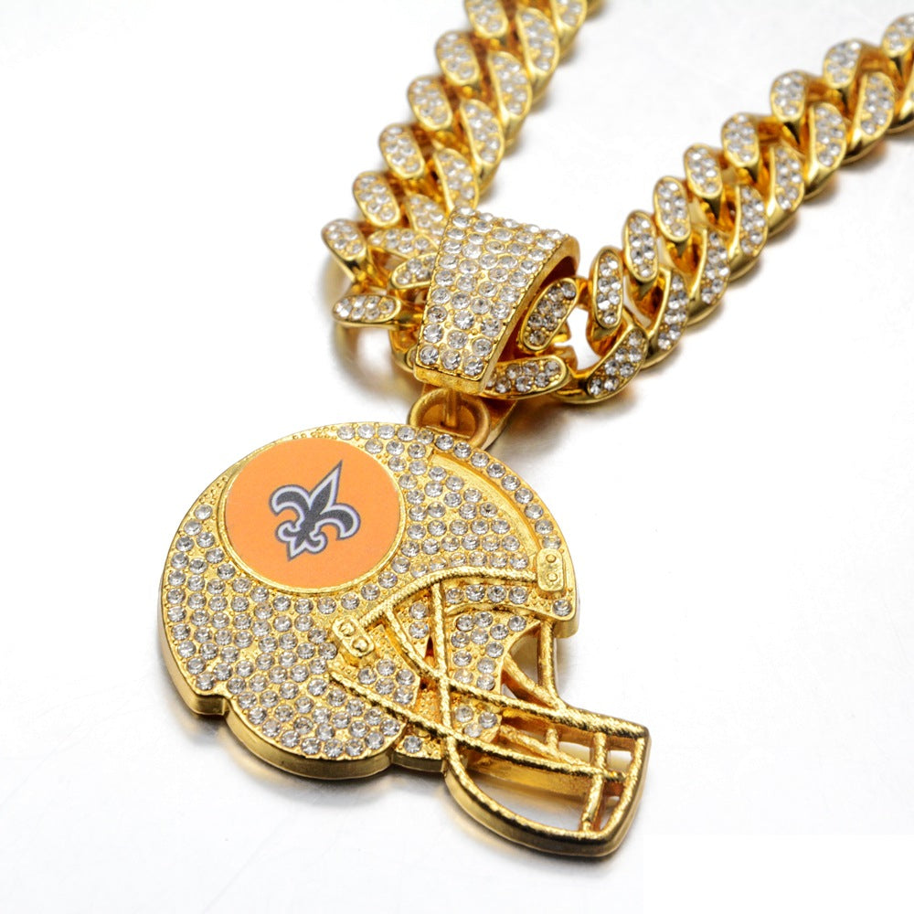 🔥 LAST DAY: Up to 50% OFF – NFL Team Pride Football Helmet Pendant Chain