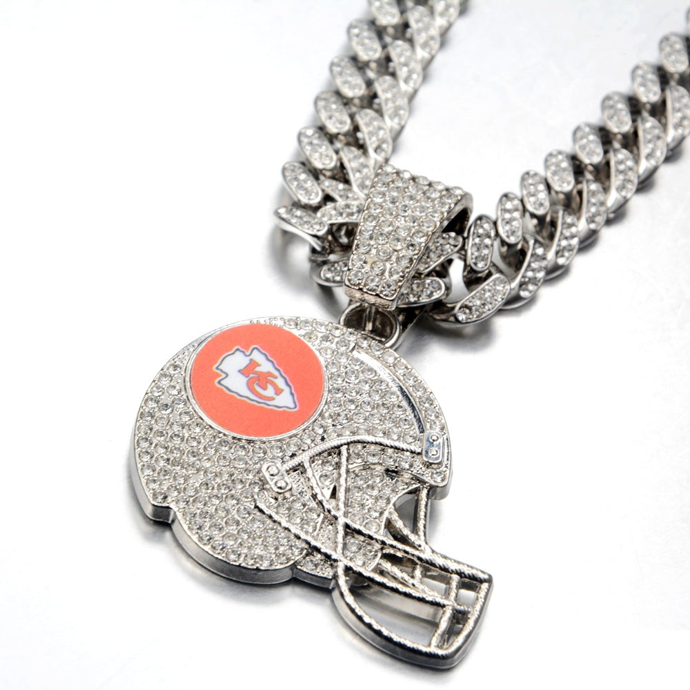 🔥 LAST DAY: Up to 50% OFF – NFL Team Pride Football Helmet Pendant Chain