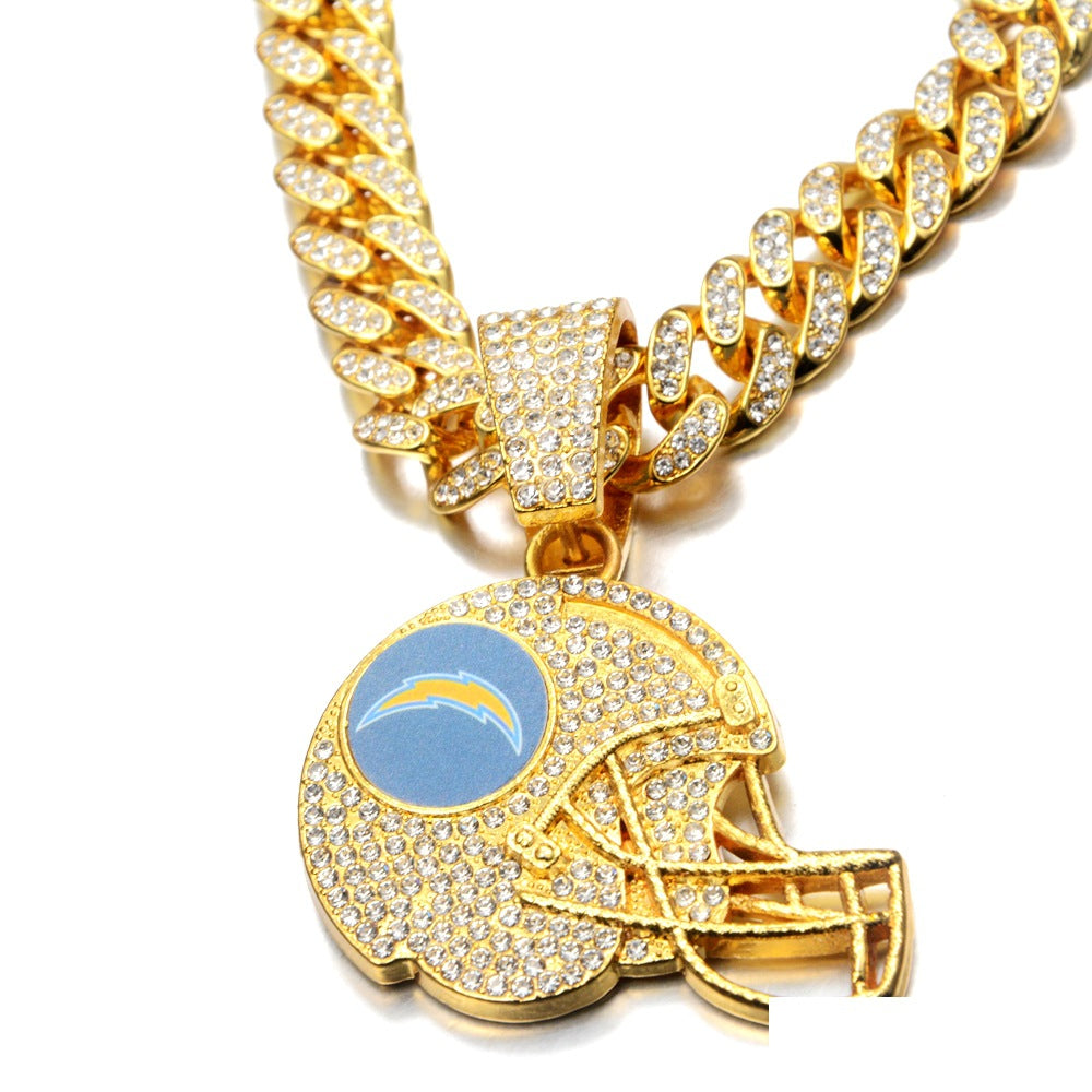 🔥 LAST DAY: Up to 50% OFF – NFL Team Pride Football Helmet Pendant Chain