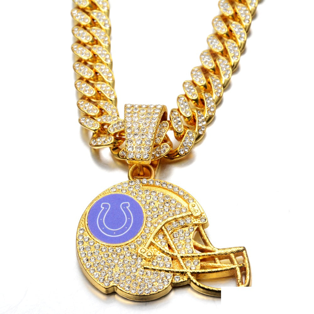 🔥 LAST DAY: Up to 50% OFF – NFL Team Pride Football Helmet Pendant Chain