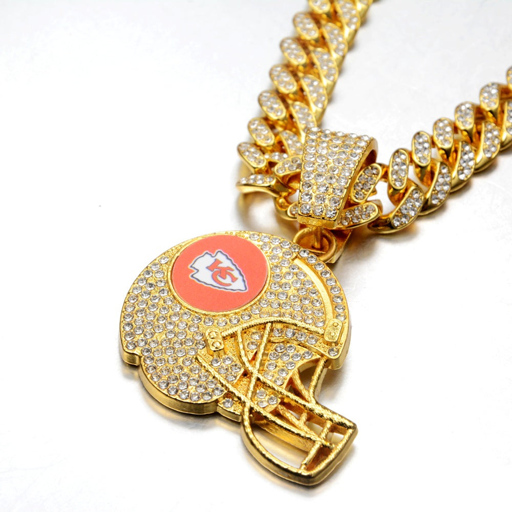 🔥 LAST DAY: Up to 50% OFF – NFL Team Pride Football Helmet Pendant Chain