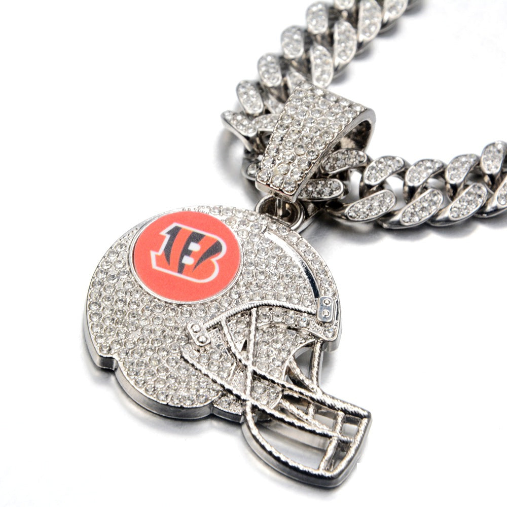 🔥 LAST DAY: Up to 50% OFF – NFL Team Pride Football Helmet Pendant Chain