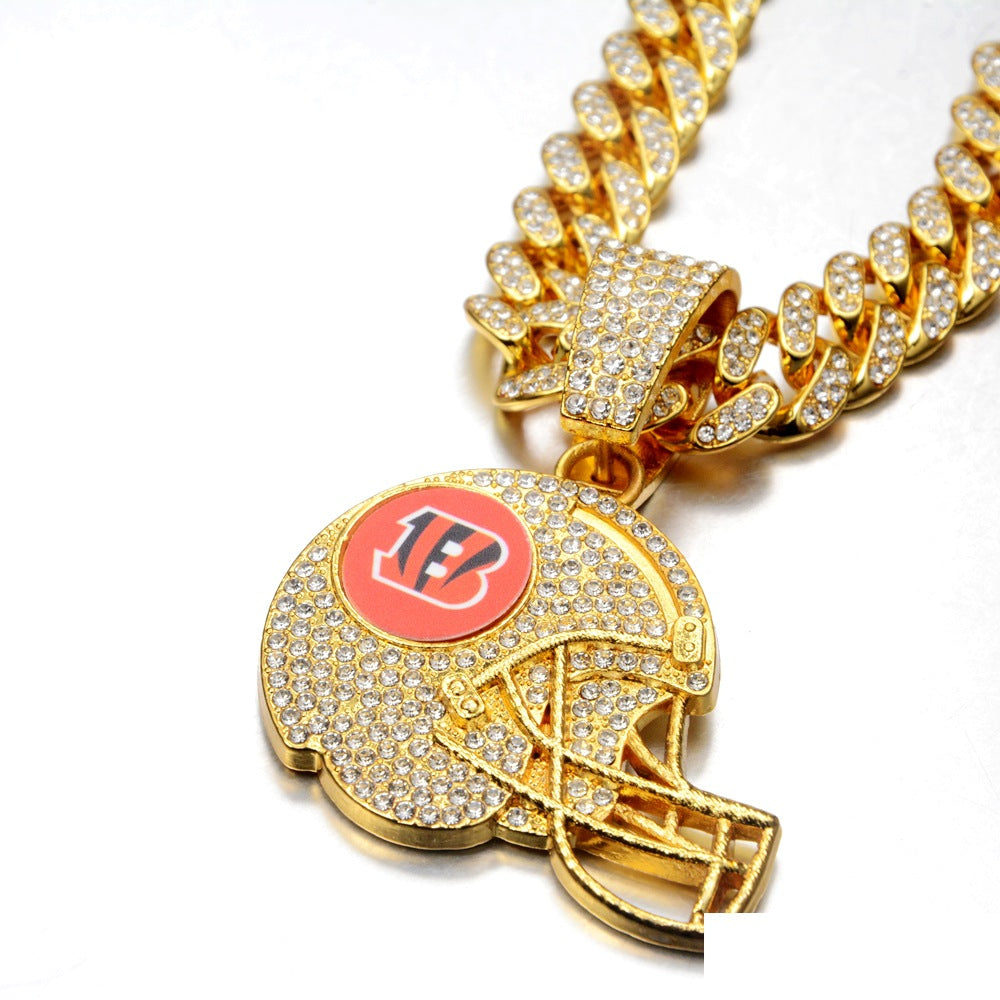🔥 LAST DAY: Up to 50% OFF – NFL Team Pride Football Helmet Pendant Chain