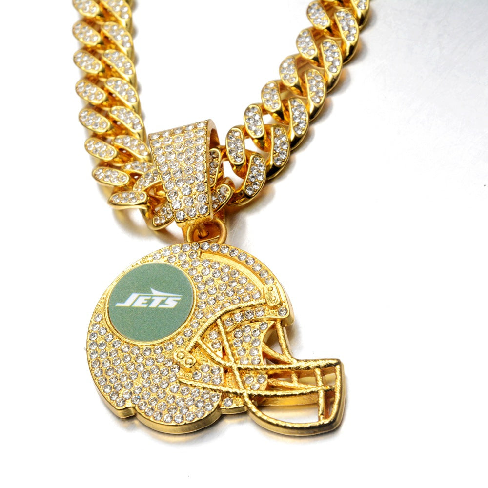 🔥 LAST DAY: Up to 50% OFF – NFL Team Pride Football Helmet Pendant Chain
