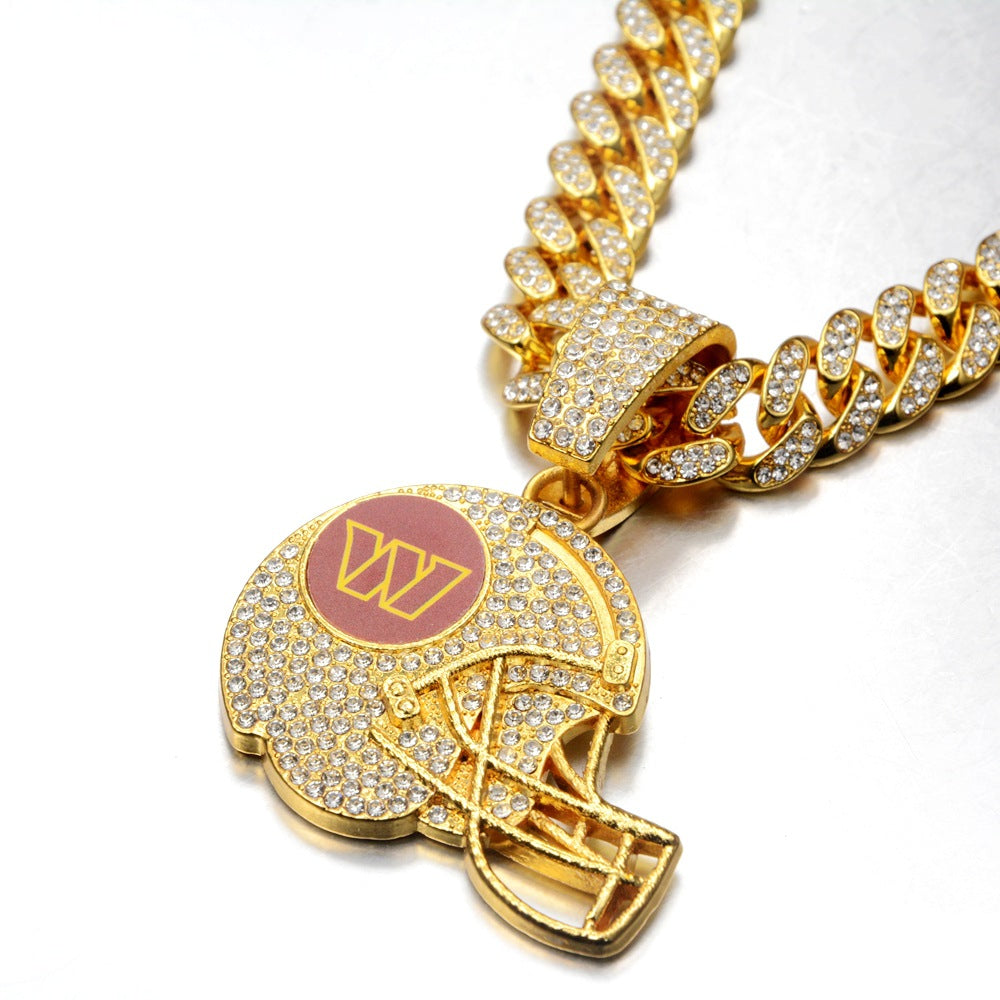 🔥 LAST DAY: Up to 50% OFF – NFL Team Pride Football Helmet Pendant Chain