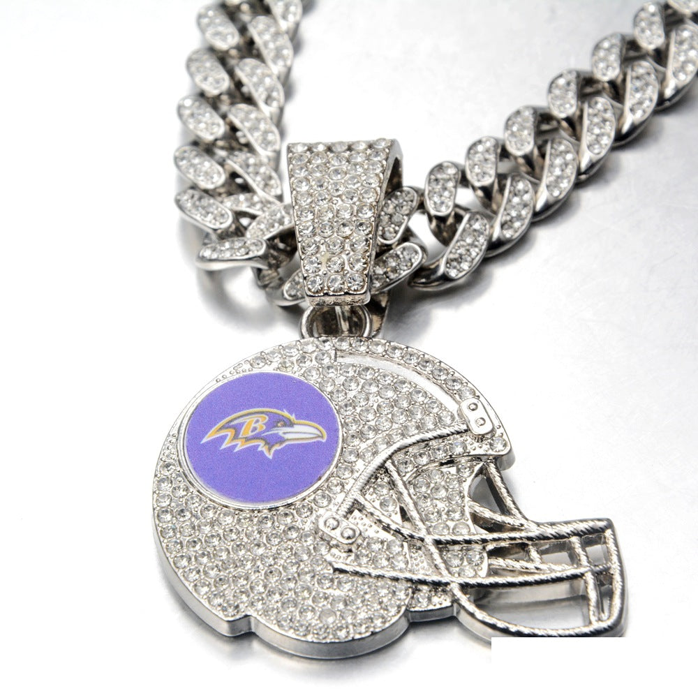 🔥 LAST DAY: Up to 50% OFF – NFL Team Pride Football Helmet Pendant Chain