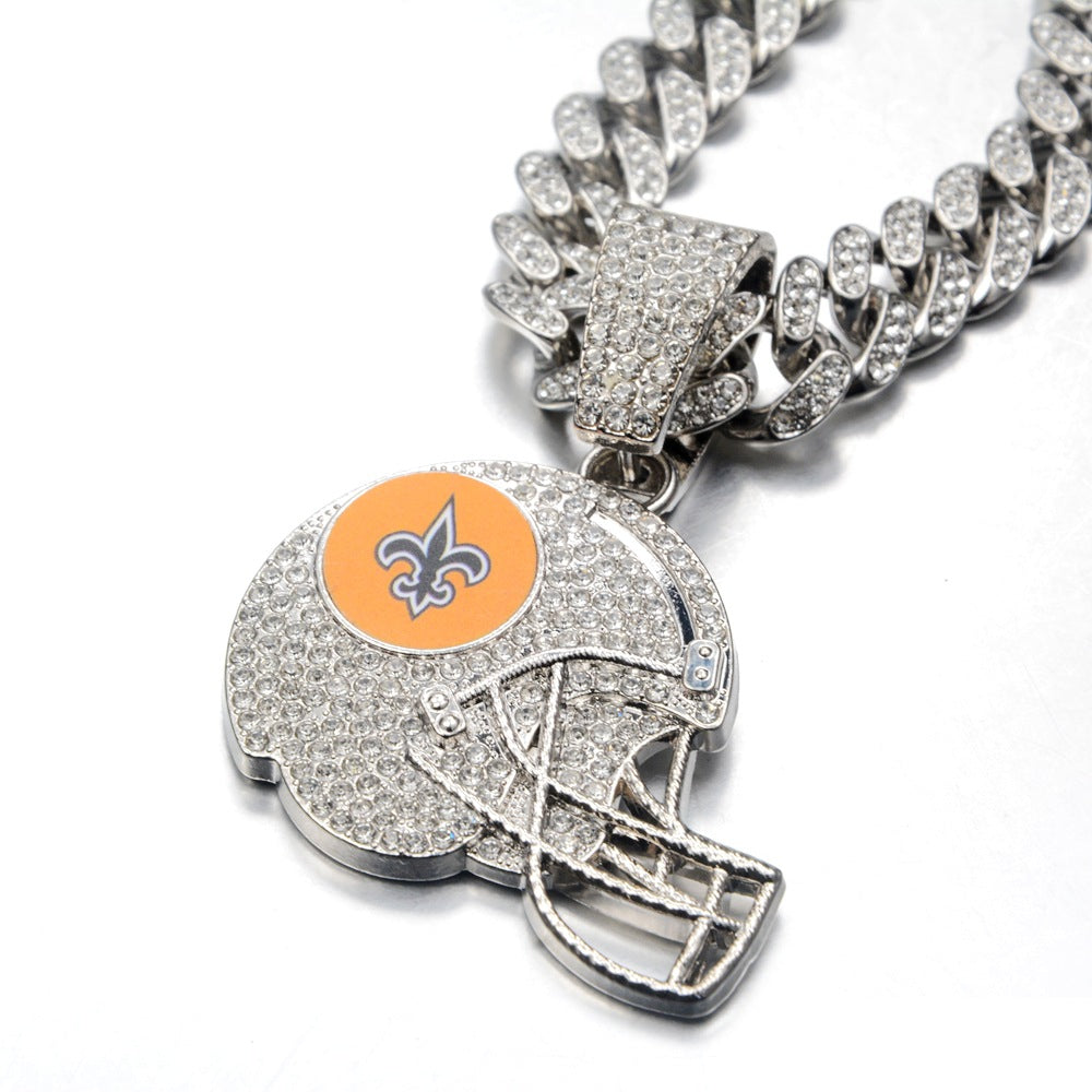 🔥 LAST DAY: Up to 50% OFF – NFL Team Pride Football Helmet Pendant Chain