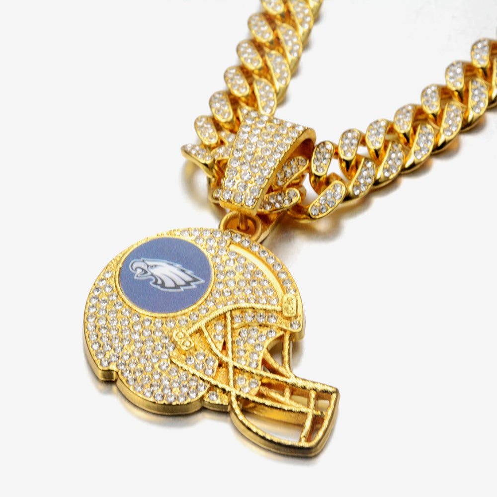 🔥 LAST DAY: Up to 50% OFF – NFL Team Pride Football Helmet Pendant Chain