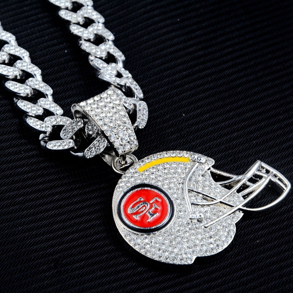 🔥 LAST DAY: Up to 50% OFF – NFL Team Pride Football Helmet Pendant Chain