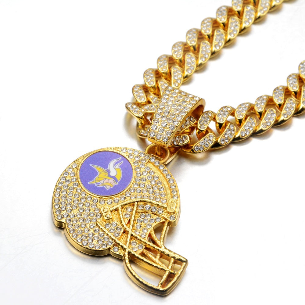 🔥 LAST DAY: Up to 50% OFF – NFL Team Pride Football Helmet Pendant Chain