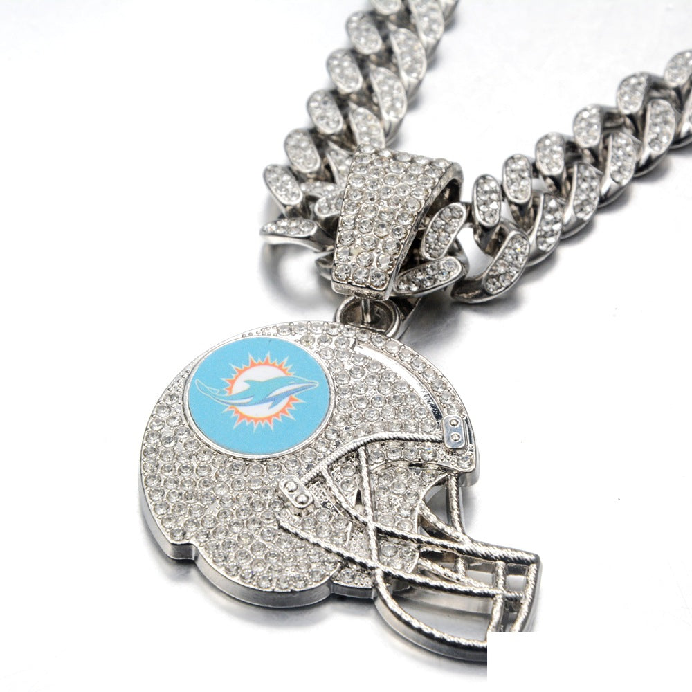 🔥 LAST DAY: Up to 50% OFF – NFL Team Pride Football Helmet Pendant Chain