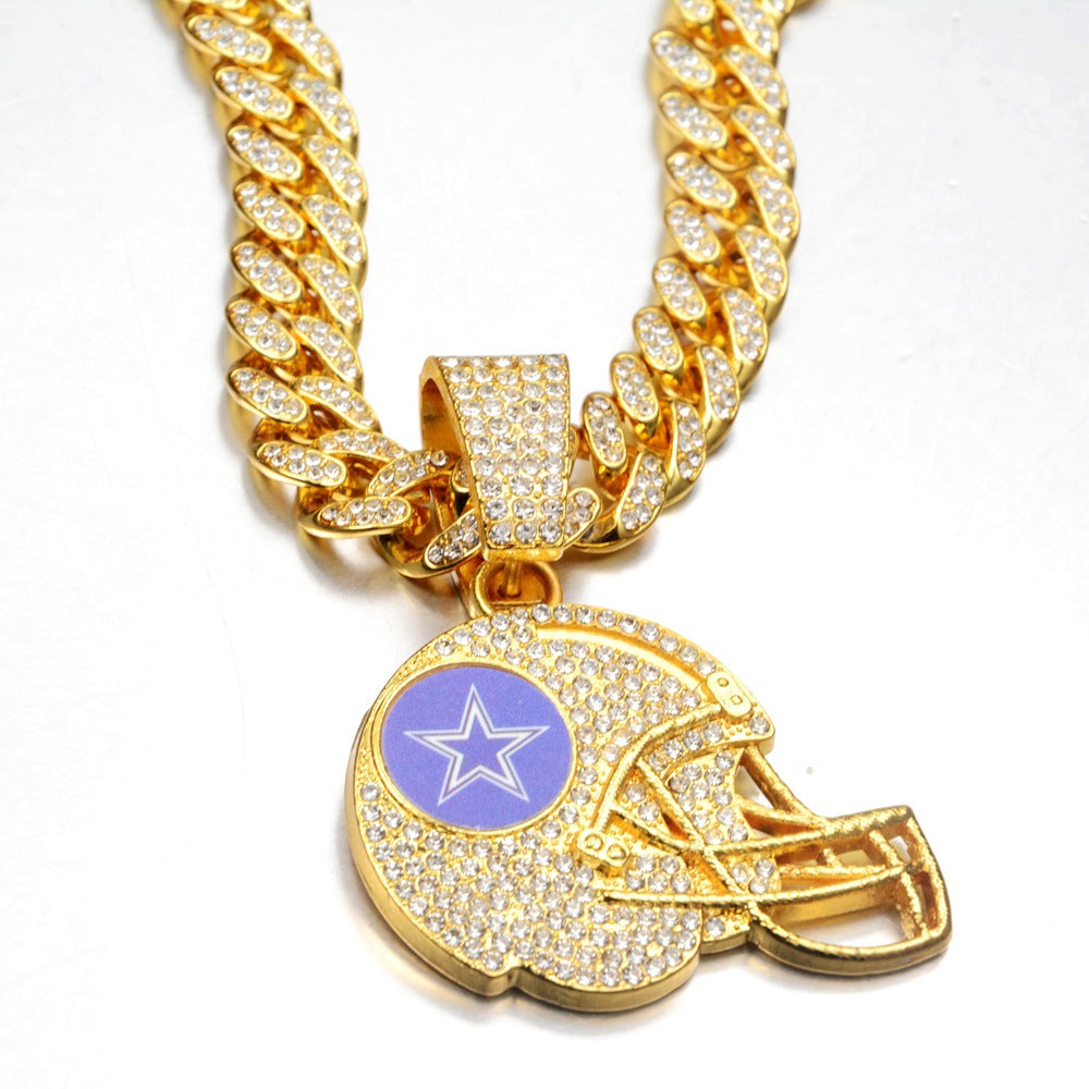 🔥 LAST DAY: Up to 50% OFF – NFL Team Pride Football Helmet Pendant Chain