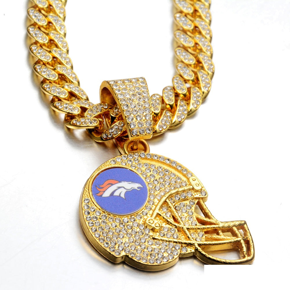 🔥 LAST DAY: Up to 50% OFF – NFL Team Pride Football Helmet Pendant Chain