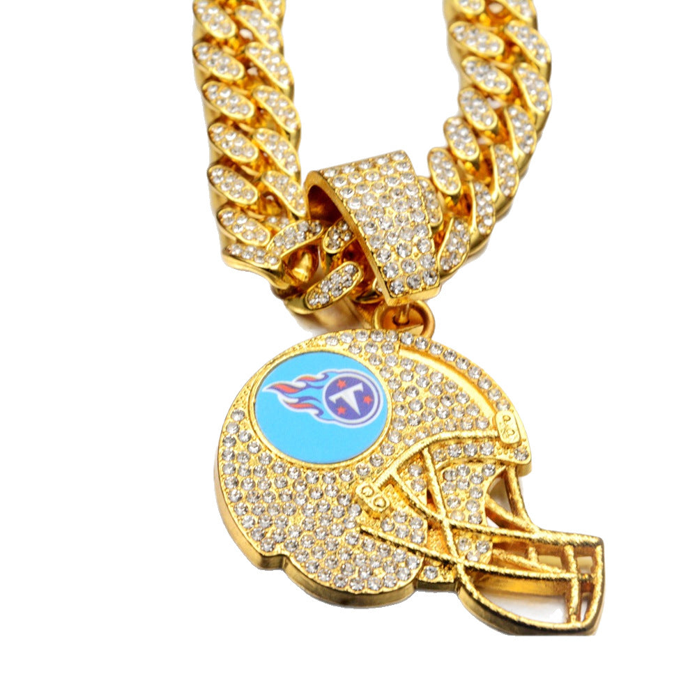 🔥 LAST DAY: Up to 50% OFF – NFL Team Pride Football Helmet Pendant Chain