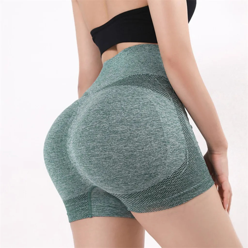 Women Yoga High Waist Workout Shorts