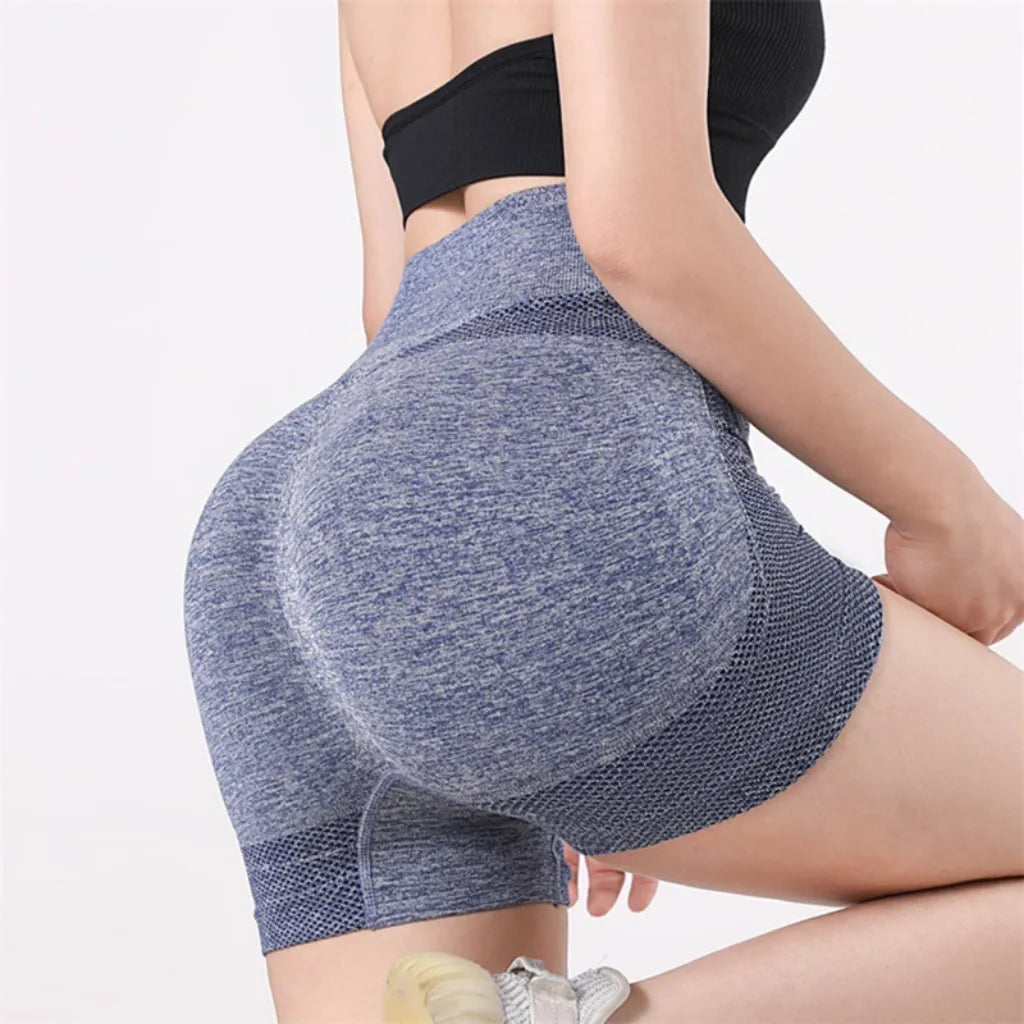 Women Yoga High Waist Workout Shorts