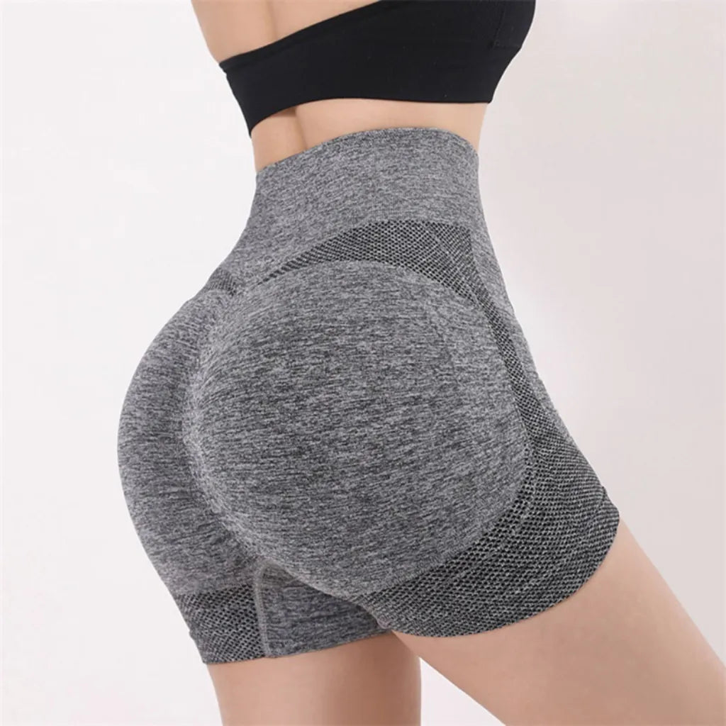 Women Yoga High Waist Workout Shorts